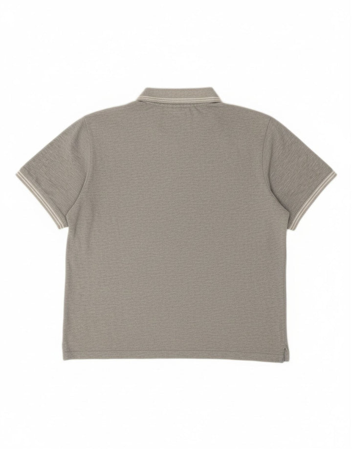 CHAMPION Mens Easy Fit Polo Shirt Medium Grey Cotton