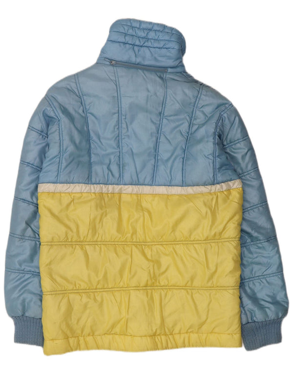 Ανδρικό μπουφάν Ellesse με κουκούλα με επένδυση UK 38 Medium Blue Colorblock Nylon
