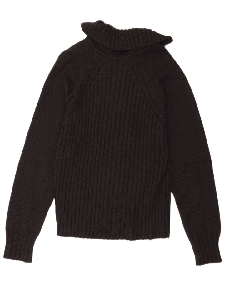 Meltin' Pot Mens Cardigan Sweater Medium Black Wool
