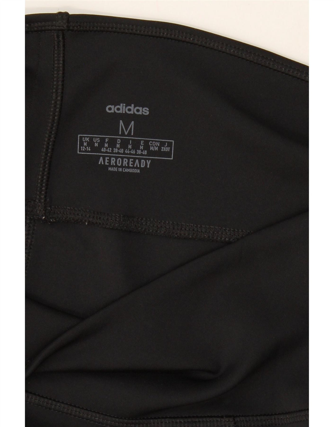 ADIDAS Womens Aeroready Leggings UK 12/14 Medium  Black Polyester Vintage Adidas and Second-Hand Adidas from Messina Hembry 