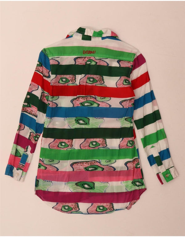 Desigual Girls Longline Fit Pullover Shirt 7-8 Years Multicoloured