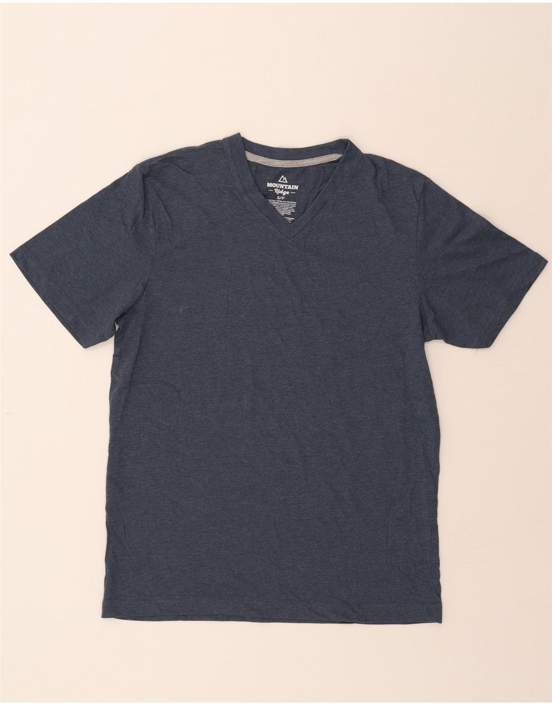 MOUNTAIN RIDGE Mens T-Shirt Top Small Navy Blue Cotton Vintage Mountain Ridge and Second-Hand Mountain Ridge from Messina Hembry 