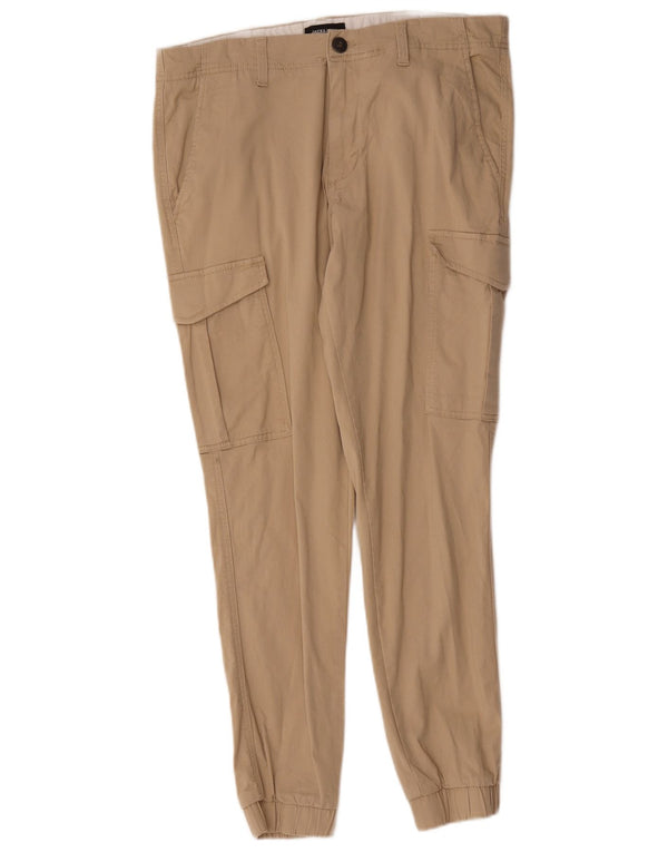 Jack & Jones Mens Joggers Cargo nadrág W34 L29 bézs pamut