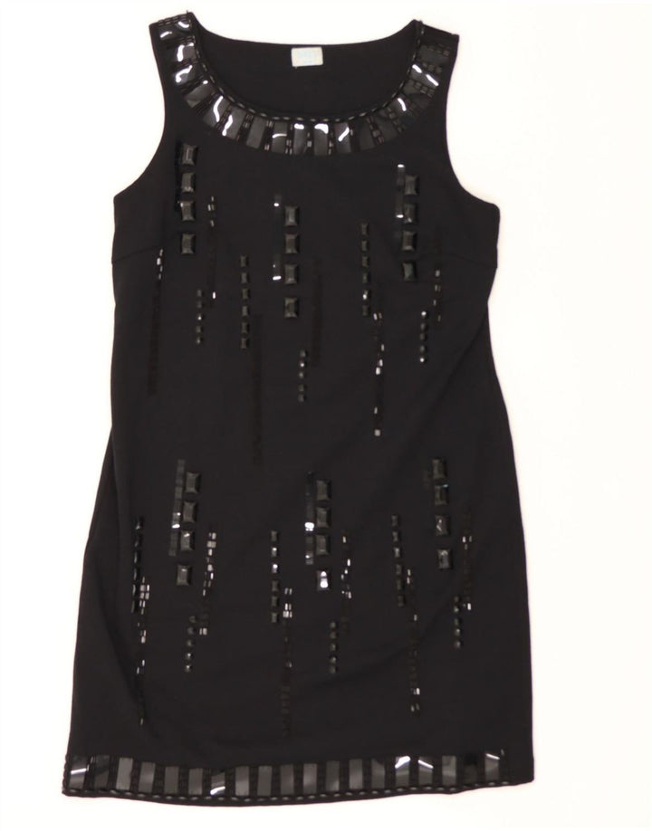 OASIS Womens Sleeveless Sheath Dress UK 14 Medium Black Polyester Classic Vintage Oasis and Second-Hand Oasis from Messina Hembry 
