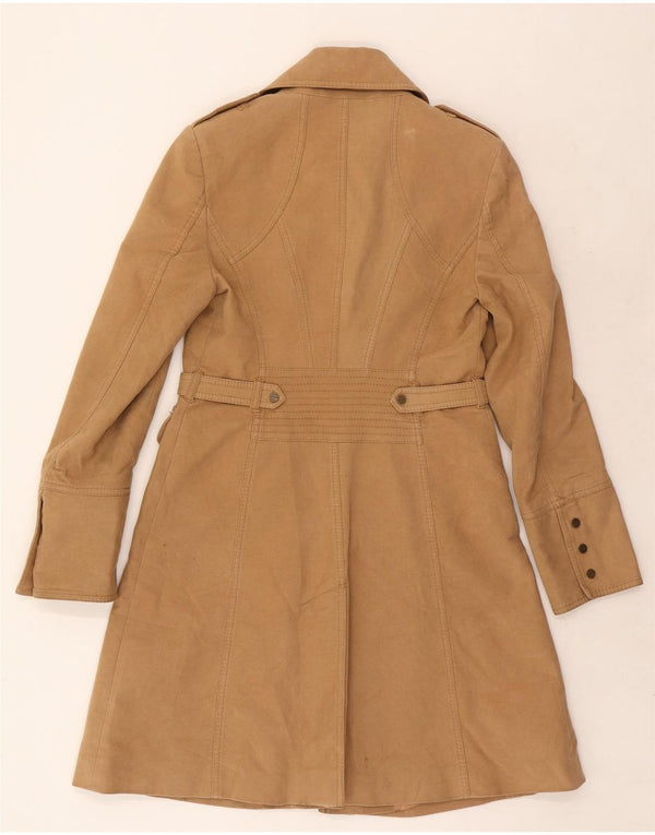 Karen Millen Pardessus militaire pour femme UK 12 en coton marron moyen