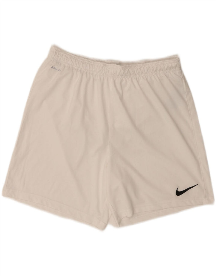 NIKE Mens Dri Fit Sport Shorts Large  White Polyester
