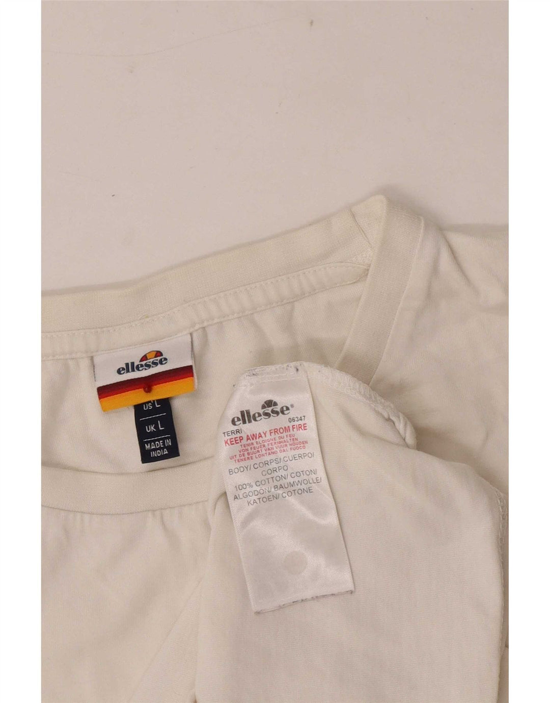 Ellesse Mens Graphic Vest Top Large White Cotton