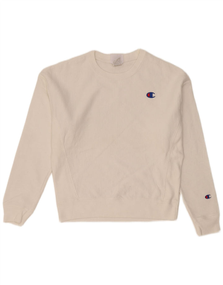 Felpa da donna Champion UK 14 cotone bianco medio