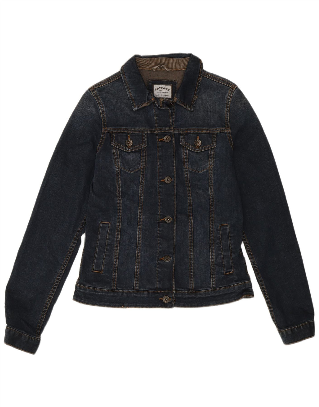 Chaqueta vaquera para mujer Fat Face UK 10 Small Azul marino Algodón