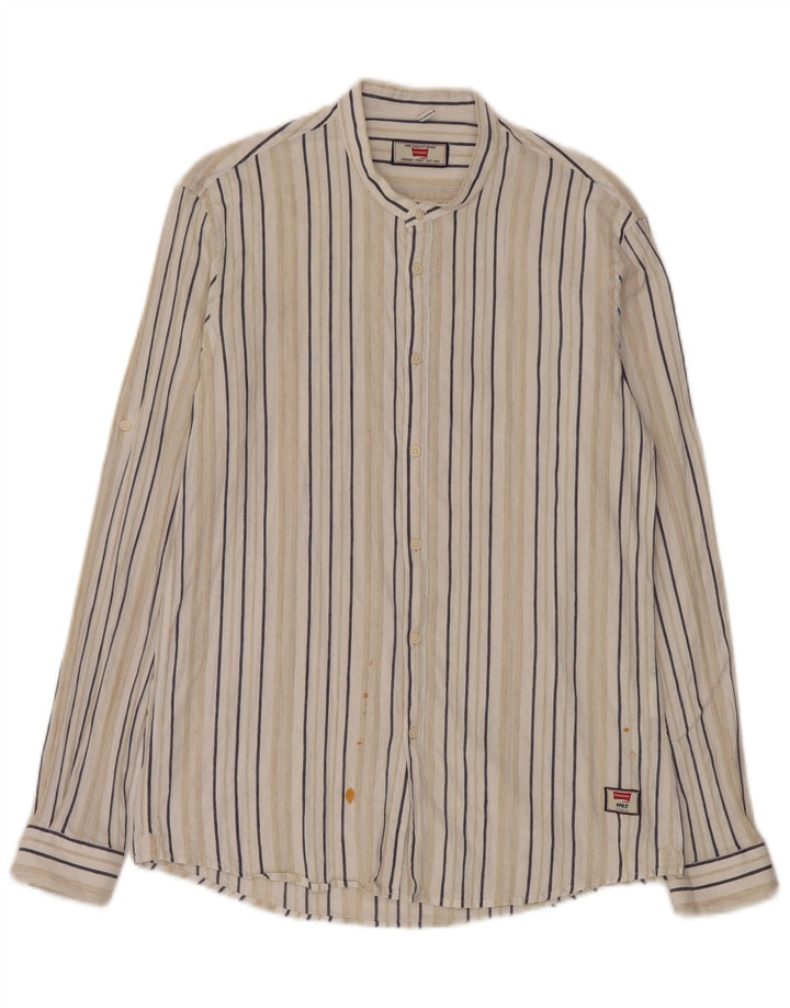 Carrera Chemise Regular Fit Grand Lin Rayé Blanc