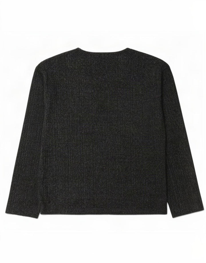 Zara Damen Übergroßes Top Langarm UK 10 Small Grau