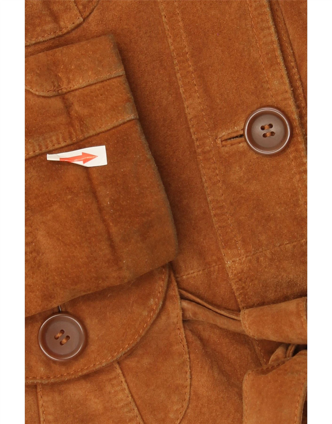 Vero Moda Womens Suede Jacket UK 10 Small Brown Leather