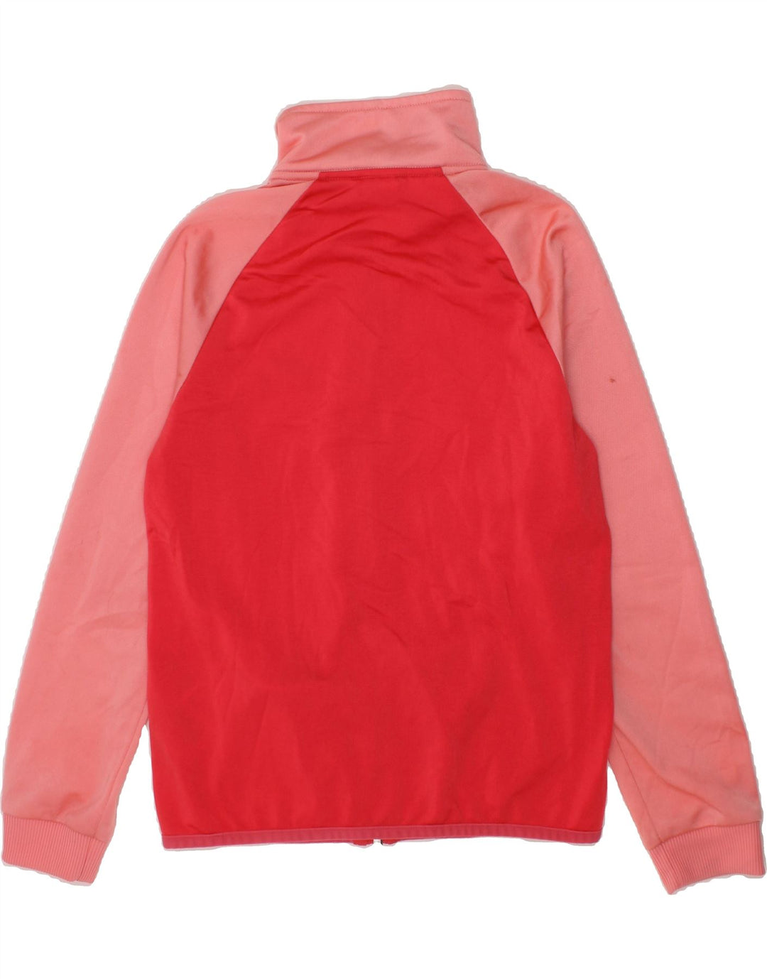 ADIDAS Girls Tracksuit Top Jacket 9-10 Years Red Colourblock Polyester Vintage Adidas and Second-Hand Adidas from Messina Hembry 