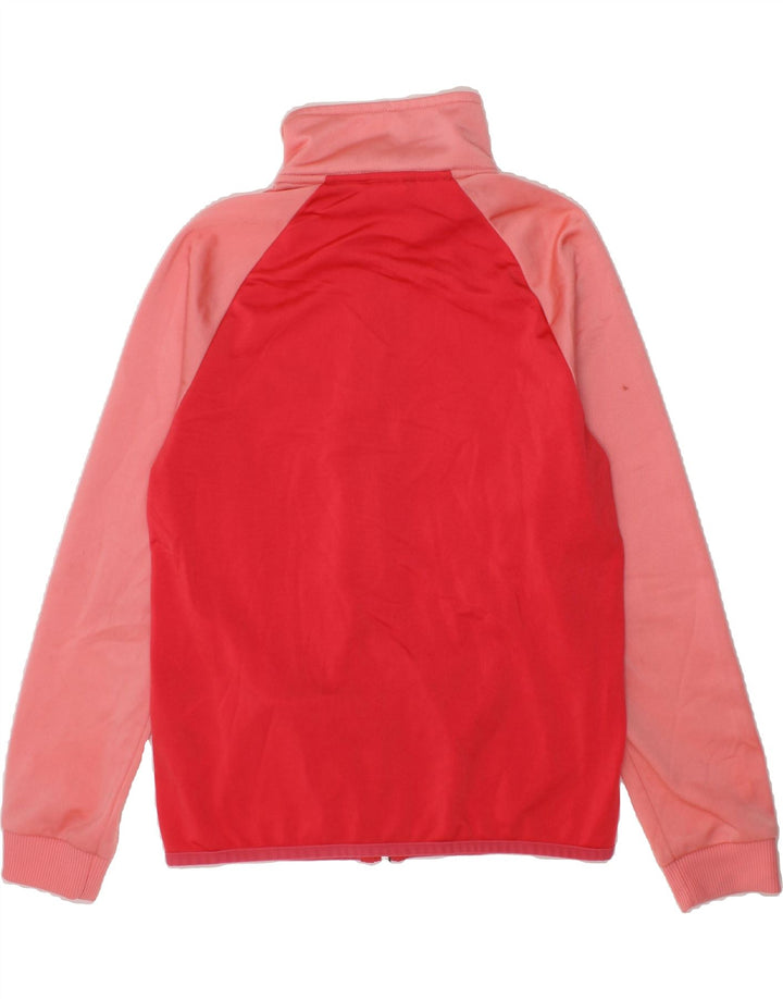 ADIDAS Girls Tracksuit Top Jacket 9-10 Years Red Colourblock Polyester Vintage Adidas and Second-Hand Adidas from Messina Hembry 