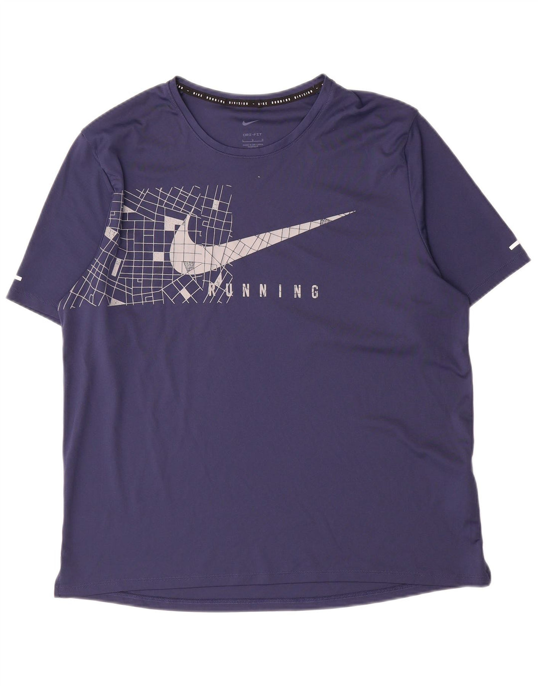 Nike grafisk T-shirt top til mænd, stor marineblå polyester