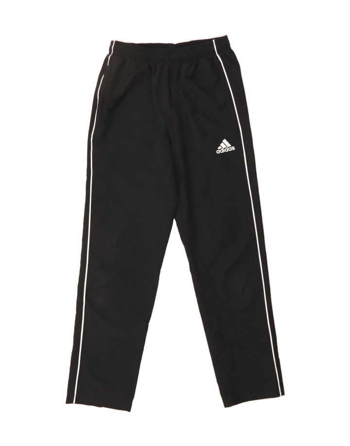 ADIDAS Boys Tracksuit Trousers 13-14 Years  Black Polyester Vintage Adidas and Second-Hand Adidas from Messina Hembry 