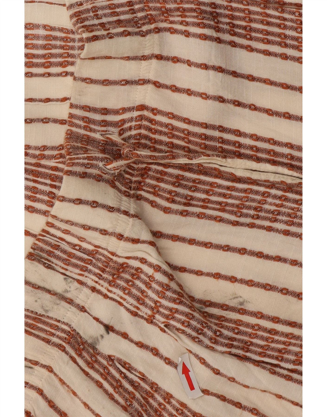 Marks & Spencer Womens Shorts UK 12 Medium W32 White Striped Viscose