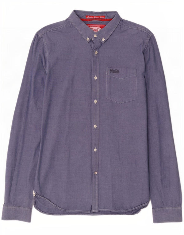 Superdry Chemise Homme Large Bleu Coton