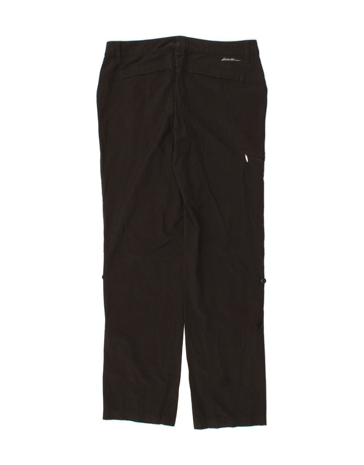 EDDIE BAUER Womens Straight Cargo Trousers US 8 Medium W32 L32  Black Vintage Eddie Bauer and Second-Hand Eddie Bauer from Messina Hembry 