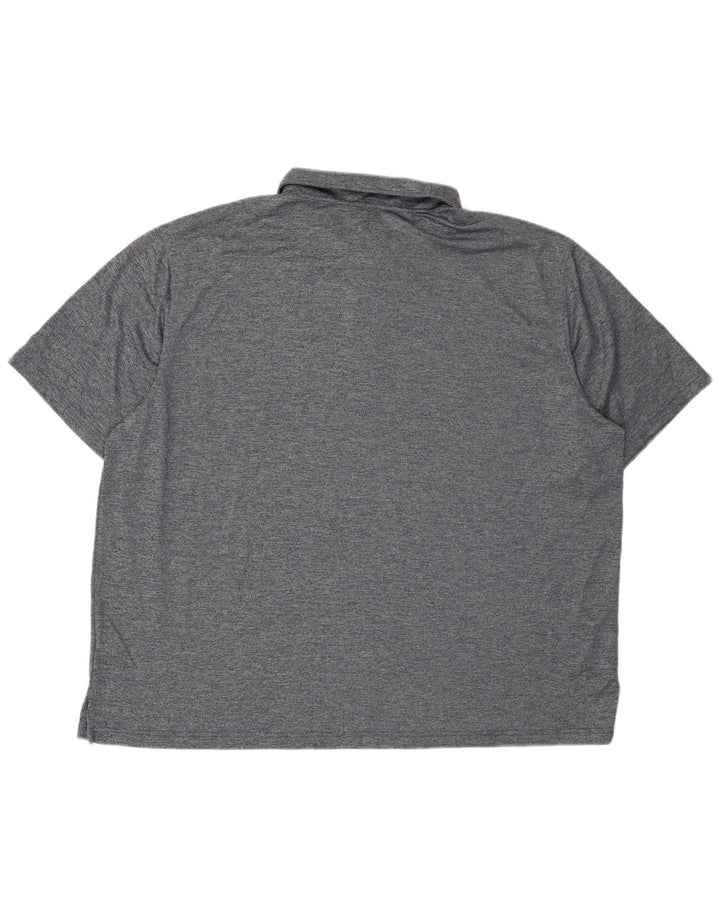 Polo Reebok da uomo 3XL poliestere chiazzato grigio