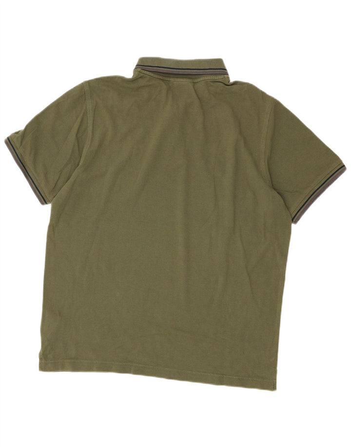 LOTTO Mens Polo Shirt IT 50 Medium Khaki Cotton