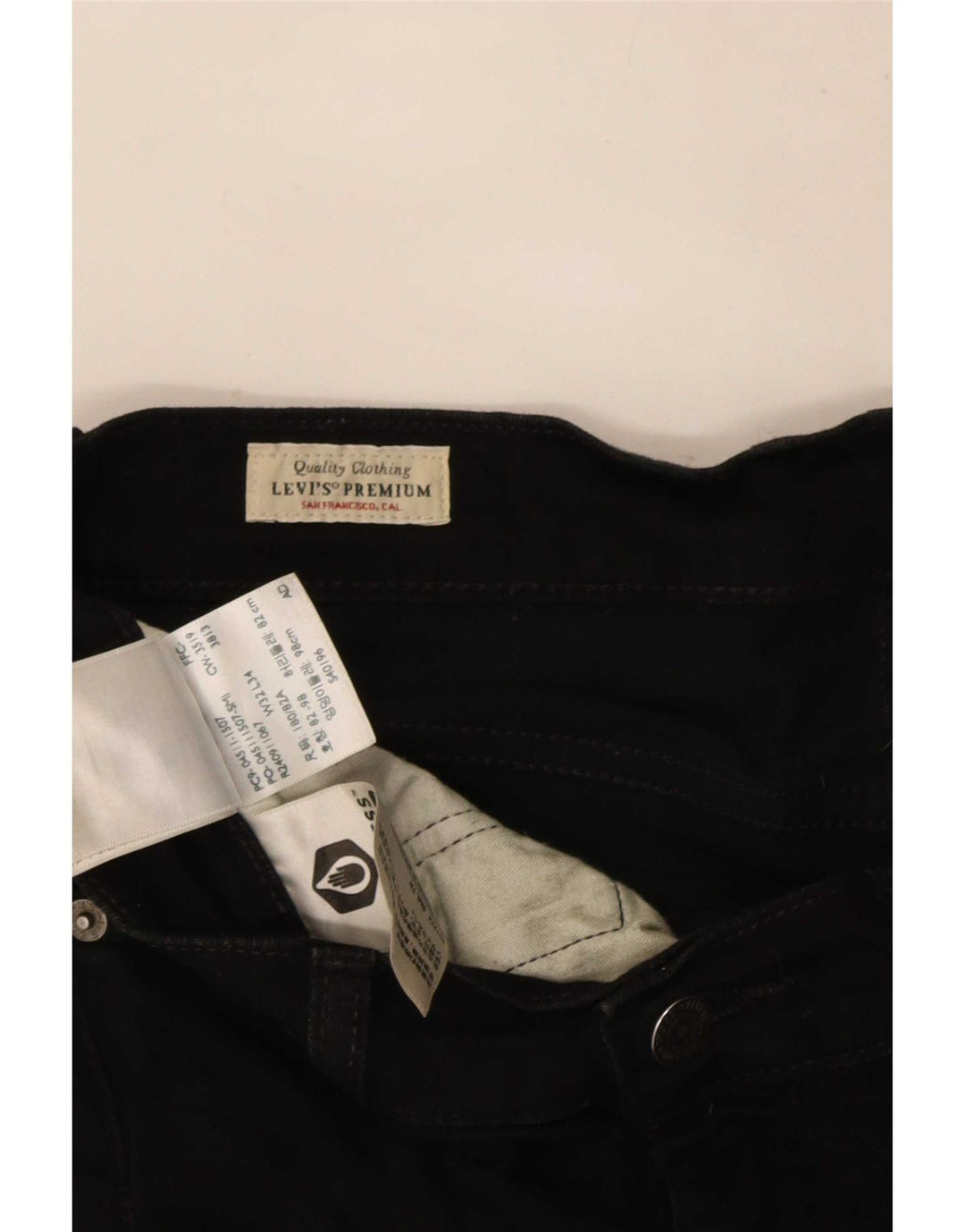 Jeans slim da uomo Levi's W32 L34 cotone nero