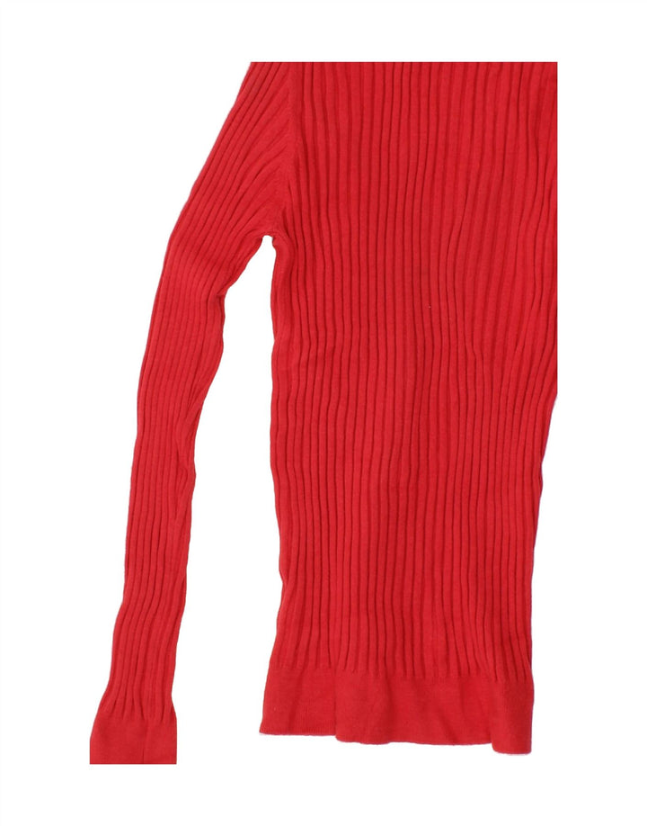MASSIMO DUTTI Womens Oversized Longline Cardigan Sweater UK 14 Large Red Vintage Massimo Dutti and Second-Hand Massimo Dutti from Messina Hembry 
