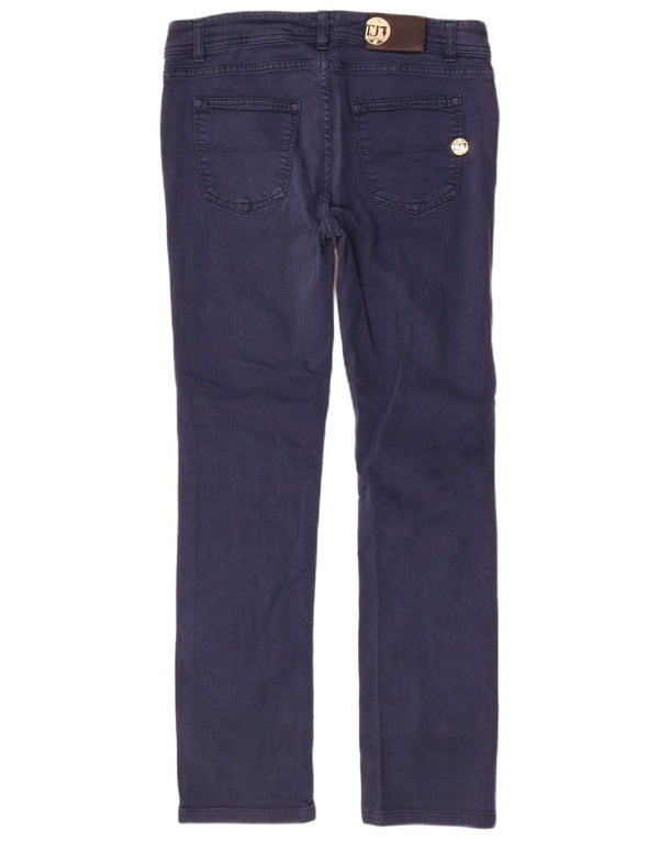 Trussardi Pantaloni casual subțiri pentru femei L30 L30 Bumbac bleumarin