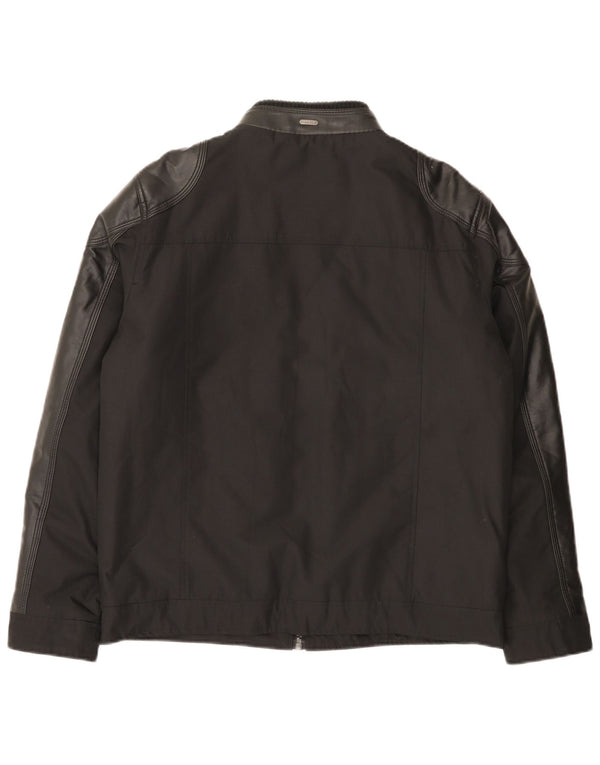 Calvin Klein Herre Bomber Windbreaker Jacket UK 38 Medium Sort Modern