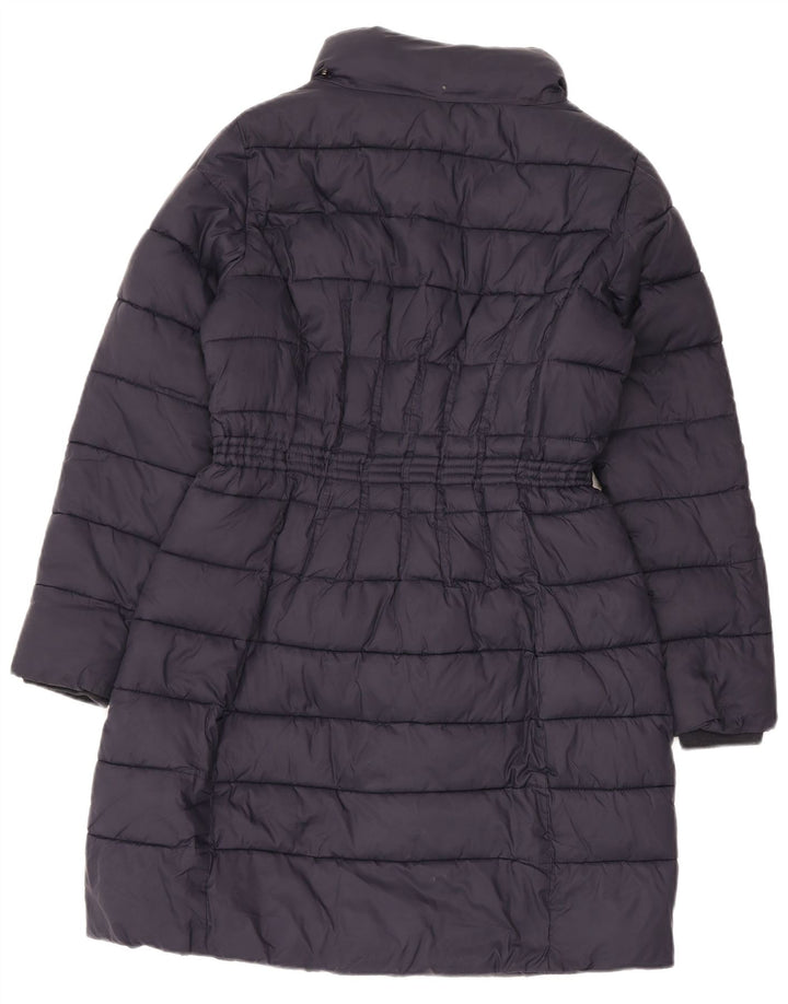 Monsoon Womens Padded Coat UK 14 Medium Navy Blue Nylon