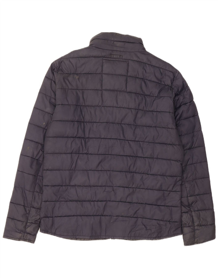 FAT FACE Mens Padded Jacket UK 38 Medium Navy Blue Nylon