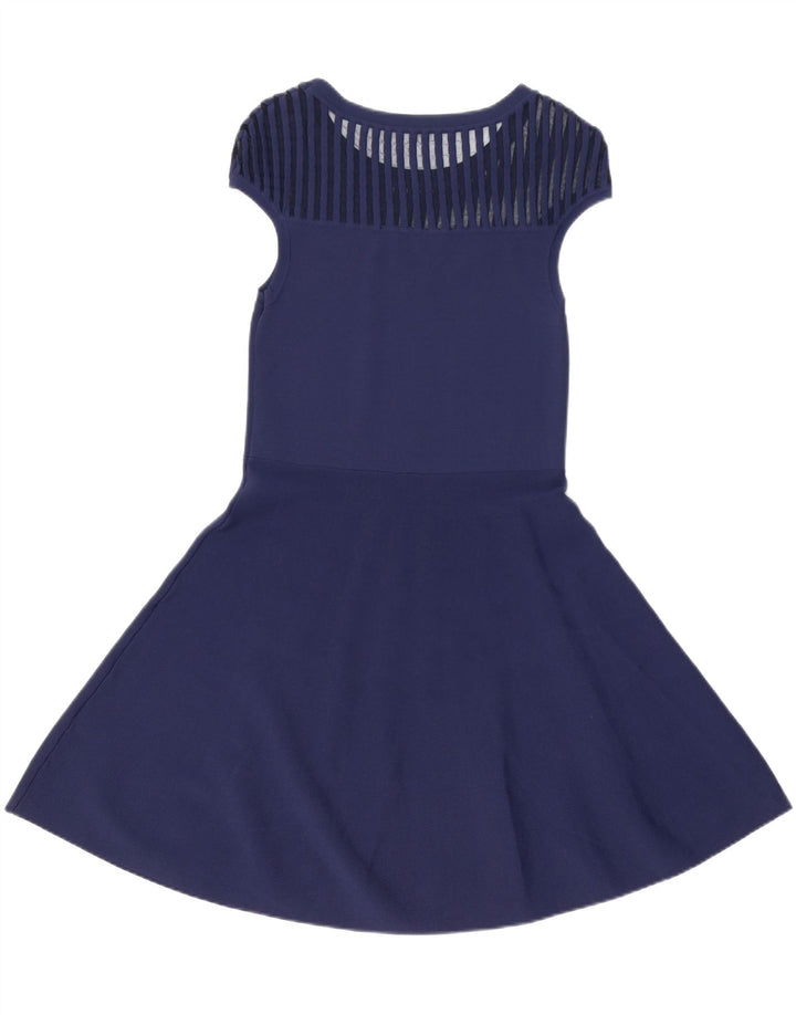 FRENCH CONNECTION Womens A-Line Dress UK 12 Medium Navy Blue Viscose