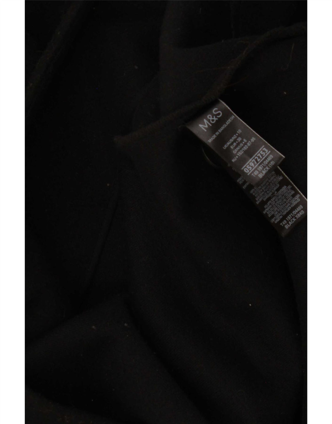 Marks & Spencer Damenmantel UK 10 Small Schwarz Polyester