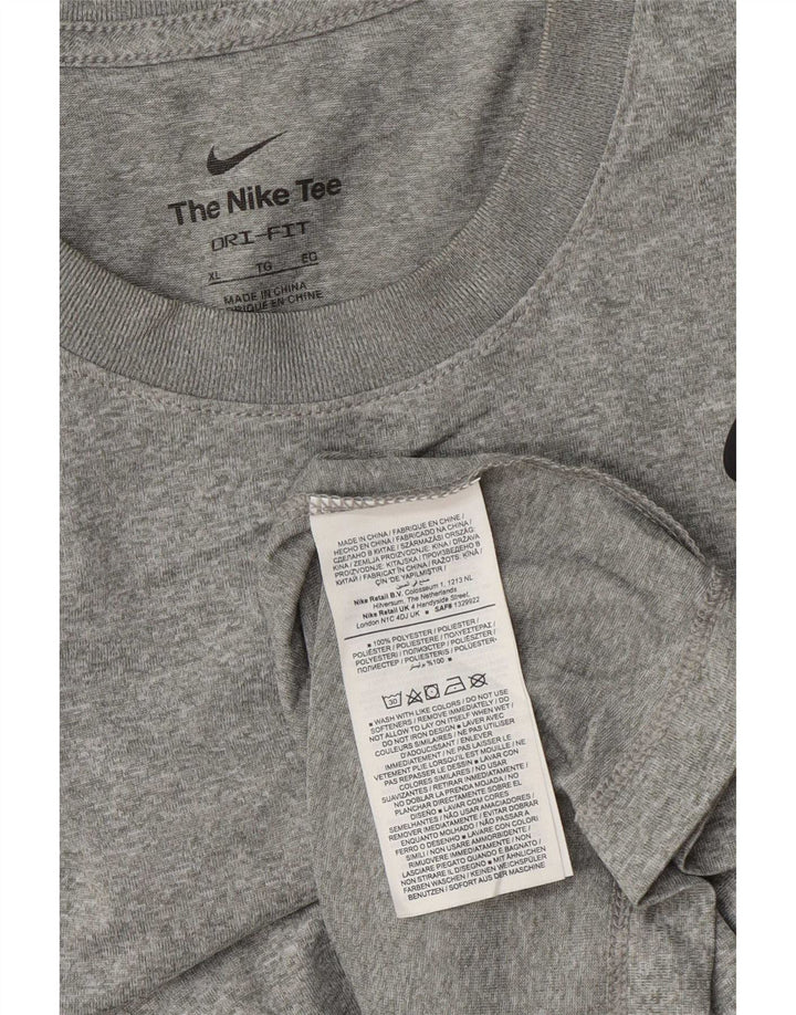 Nike Haut Dri Fit à manches longues pour homme XL Gris chiné Polyester