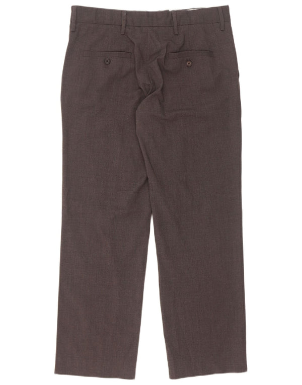 Zara Mens Straight Casual Trousers Medium W32 L29 Grey Polyester