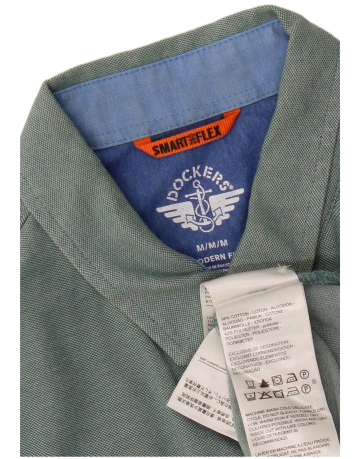 DOCKERS Chemise à Manches Courtes Coupe Moderne Homme Vert Moyen Coton