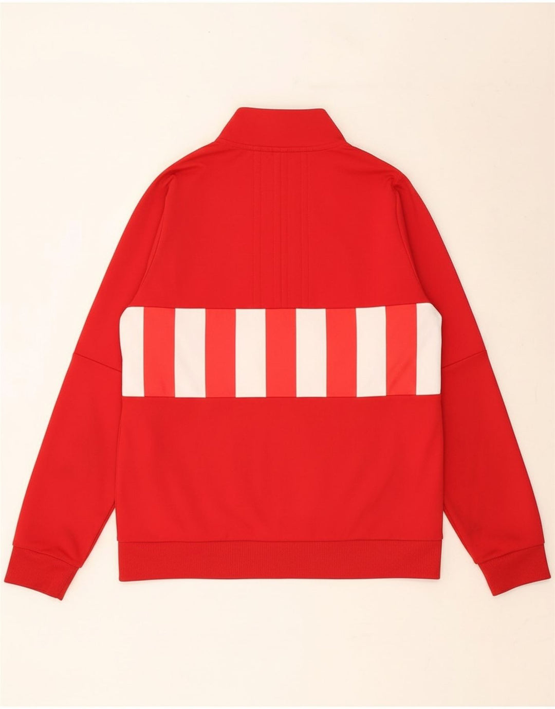NIKE Mens Tracksuit Top Jacket Large Red Colourblock Polyester