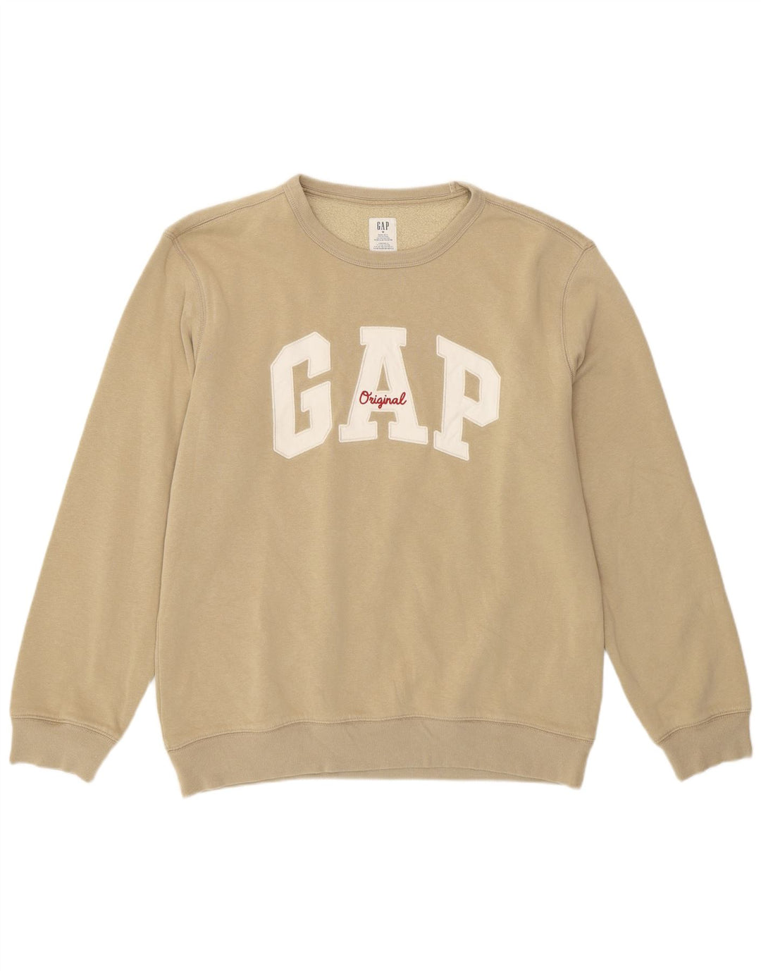 Gap Mens Graphic Sweatshirt Jumper Medium Beige Cotton