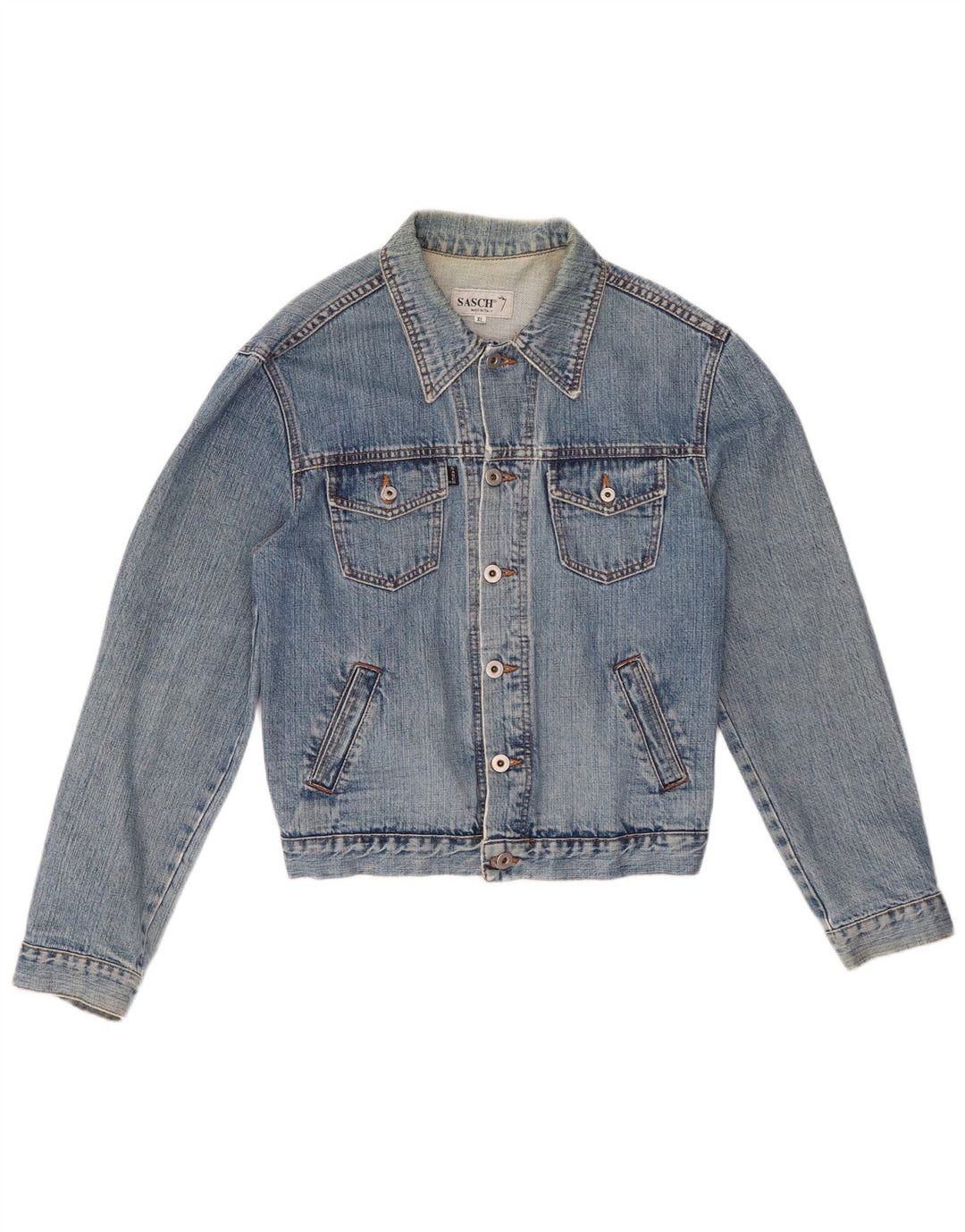 SASCH Womens Denim Jacket UK 18 XL Blue