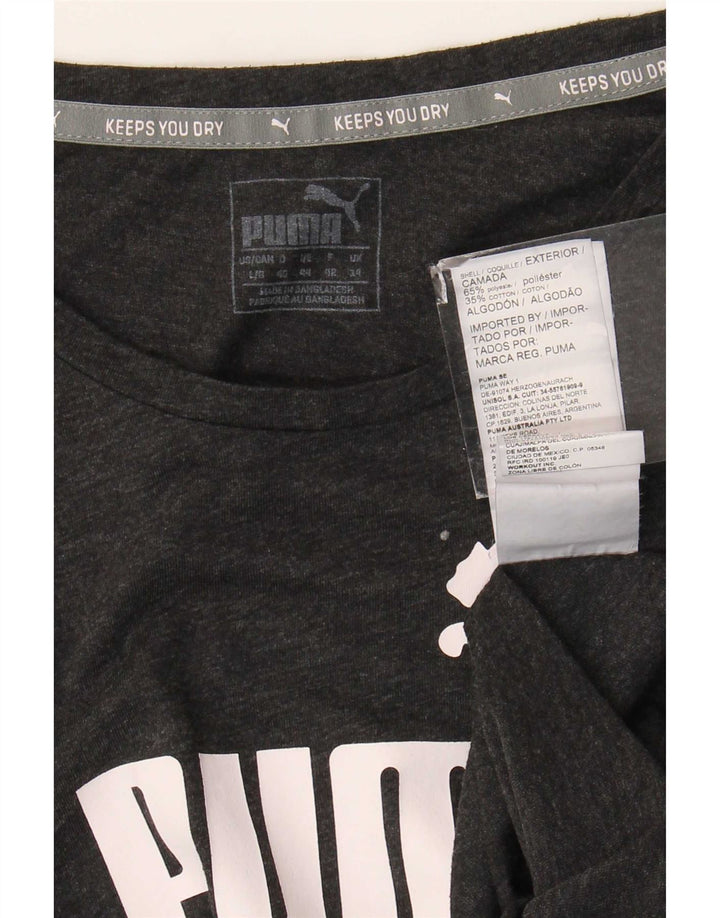T-shirt grafica da donna Puma UK 14 Poliestere grigio medio