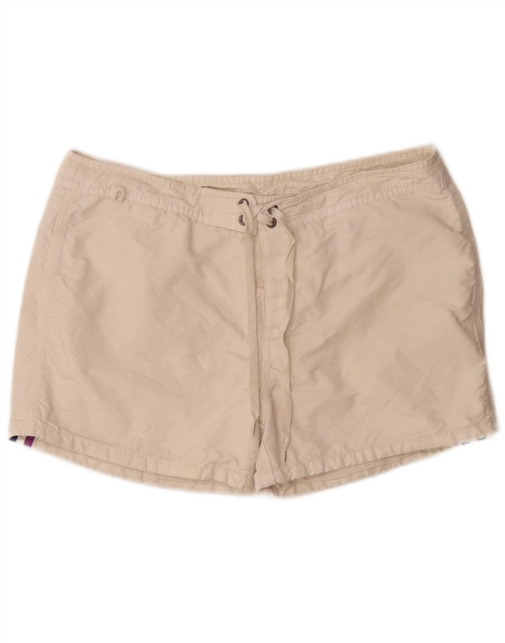 Sundek Mens Swimming Shorts Large Off White Colourblock Polyester