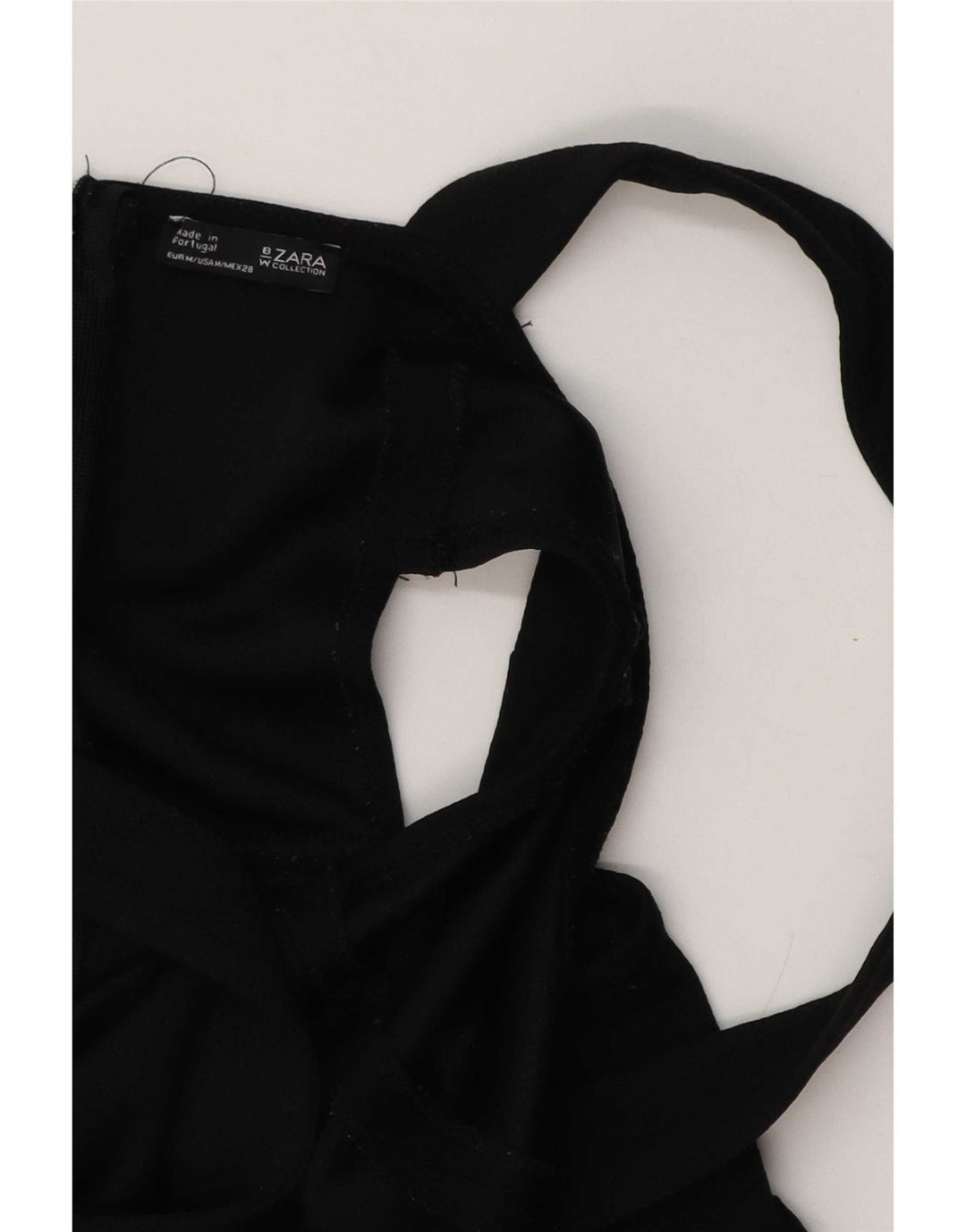 Zara Dame Ærmeløs Jumpsuit UK 12 Medium Black