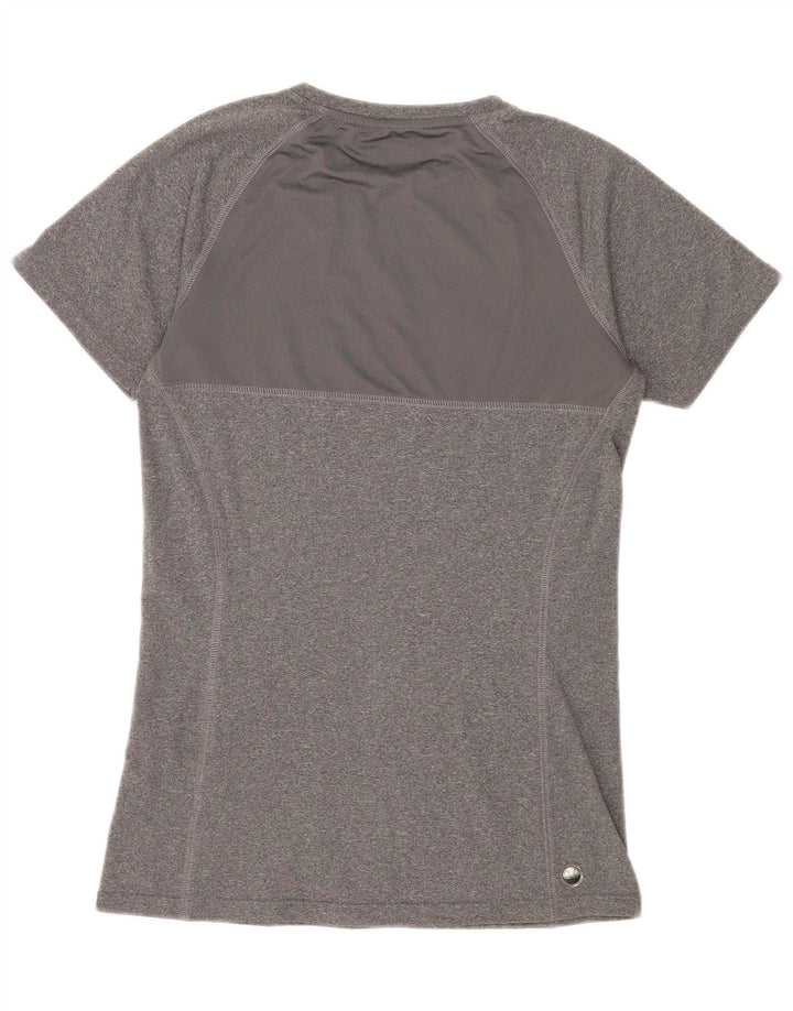Ellesse Dame Grafisk T-Shirt Top UK 12 Medium Grå Polyester