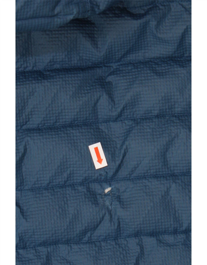 Adidas Womens Hooded Padded Jacket UK 14 Medium Blue Nylon