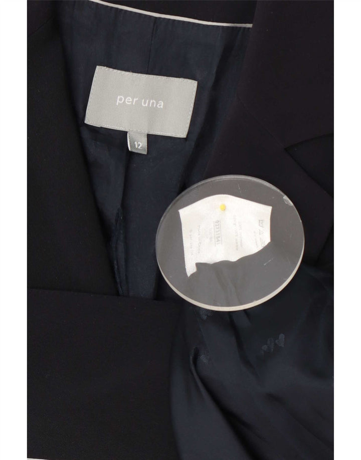Marks & Spencer Womens Per Una Blazer Jacket UK 12 Médio Azul Marinho