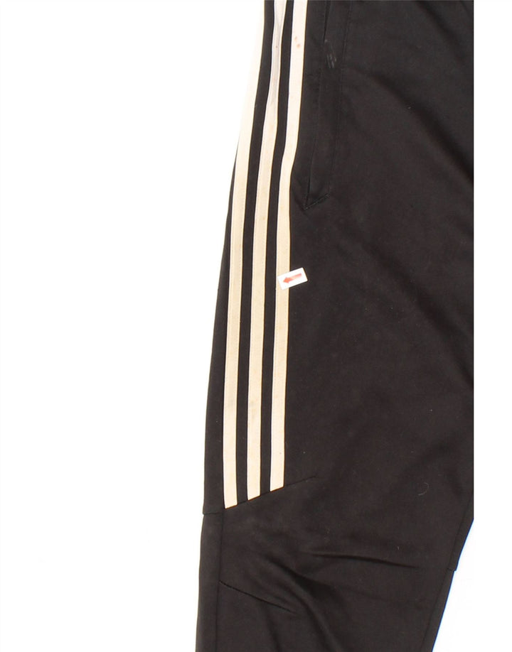 ADIDAS Boys Tracksuit Trousers 11-12 Years Black Polyester Vintage Adidas and Second-Hand Adidas from Messina Hembry 