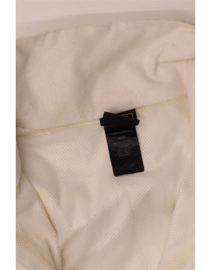 The North Face Womens Hooded Rain Jacket UK 14 Medium White Nylon