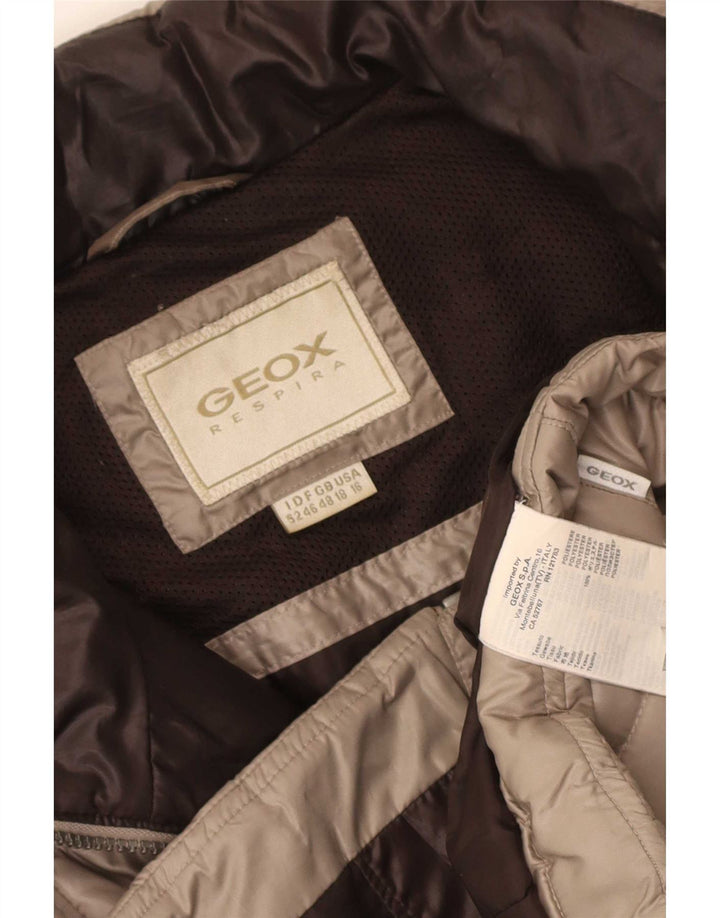 Geox Dame Respira Polstret Jakke UK 18 XL Beige Polyester