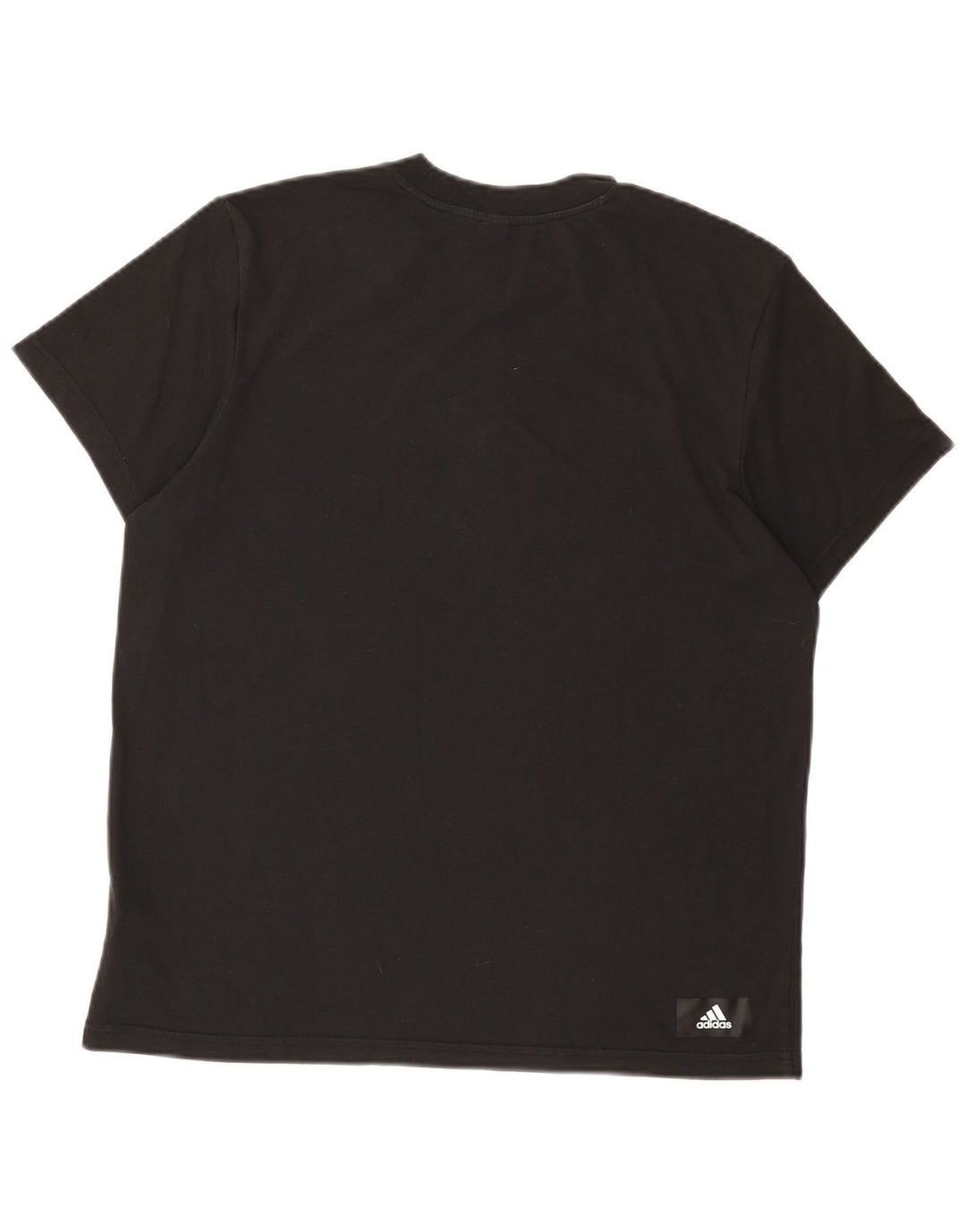 ADIDAS Womens Graphic T-Shirt Top UK 12/14 Medium Black Polyester