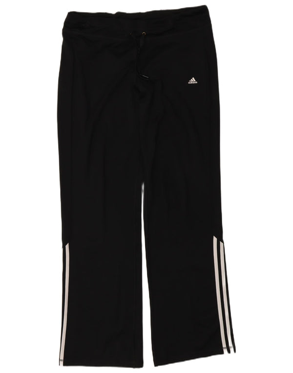 Adidas Womens Climalite Tracksuit Trousers UK 16/18 Large Black Polyester
